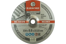 Диск шлифовальный по металлу/нержавеющей стали 230x6х22.23 мм Hardcore 262306