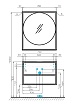 Мебель для ванной Акватон Лофт Фабрик 80 см, раковина Фабиа, дуб кантри