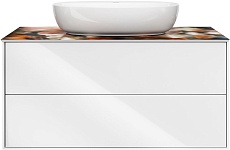 Тумба с раковиной Kerama Marazzi Plaza Modern 100 см, 2 ящика, белый