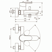 Комплект для ванной Ideal Standard Vito 3 in 1 B1132AA