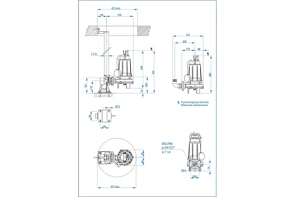 Погружной насос с режущим механизмом Dreno Pompe GRIX 32-2/090 M/G 2001582