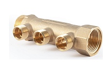 Коллектор латунный PROFACTOR в/н 1&quot; х 3 вых 1/2&quot; нар PF MF 263.3