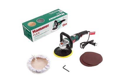 Шлифовальная угловая машина Hammer Flex 1200 Вт, 600-3500 об/мин, тарелка 180 мм USM1200P