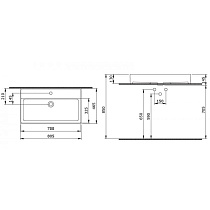 Раковина Bocchi Milano 1377-001-0126 80.5 см