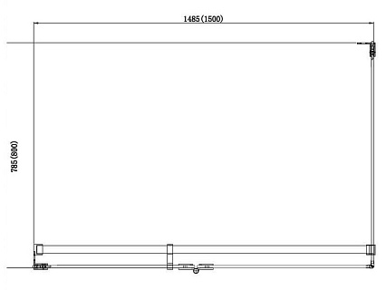 Душевой уголок Aquanet Beta 150x80 R, прямоугольный