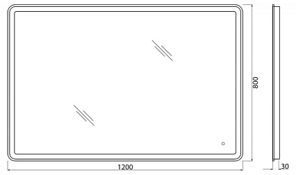 Зеркало BelBagno SPC-MAR-1200-800-LED-TCH-WARM 120x80 см с подогревом