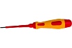 Отвертка Kraftool Expert 250083-2.5-075 высоковольтная Cr-Mo-V стержень двухкомпонентная маслобензостойкая рукоятка SL 2.5x75 мм