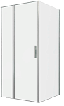 Душевой уголок Allen Brau Priority 100x100 3.31029.BA + 3.31047.BA, прозрачный, серебро браш