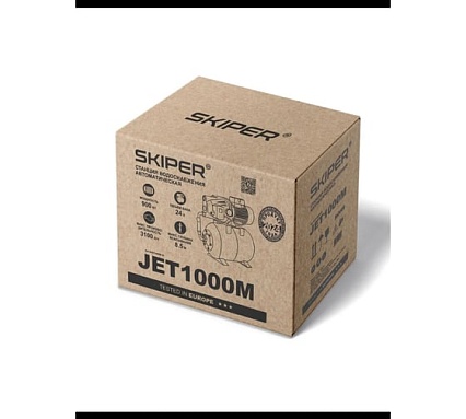 Станция водоснабжения автоматическая SKIPER JET1000M 900 Вт, 3100 л/ч, 24 л, чугун 00-00026262