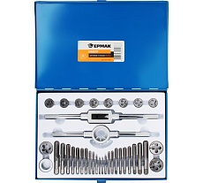 Набор метчиков и плашек Ермак 36 предметов М3-М16 657-004