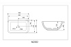 Раковина Abber Rechteck AC2202MBE 50 см матовый светло-бежевый