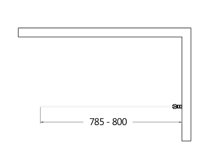 Шторка для ванны AQUAme AQM2859-9-R 90x140 правая, прозрачное стекло, черный