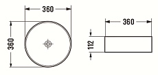 Раковина CeramaLux NC GL05 36 см золото