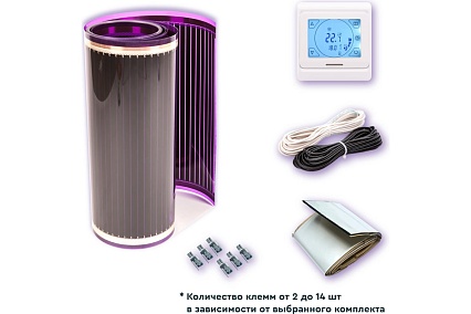 Комплект саморегулируемого теплого пола VIOLET FLOOR ptc 130 1 кв.м, ширина 0.5 м (с сенсорным терморегулятором) VLT1000434