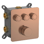 Смеситель для душа AQUAme AQM8812BC термостат, медь брашированная