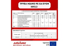 Труба для отопления Miano Pe-Xa/EVOH 16x2,2 СЕРАЯ (в бухтах по 200м) КОРОБКА MPEX1622200A