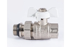 Шаровой кран PROFACTOR PF STANDARD с полусгоном, с уплотнением, в/н, ручка бабочка 1/2 дюйма PF UBV 324 UR