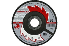 Круг лепестковый торцевой КЛТ1, 125x22.23 мм, P100, по нержавеющей стали Abraflex FLDH20INOX125P100