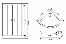 Душевая кабина Niagara Classic NG-116-15 90x90 стекло матовое