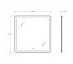 Зеркало Cezares Multicolore 80x80 см с подсветкой CZR-SPC-MC-800-800-RGB-TCH