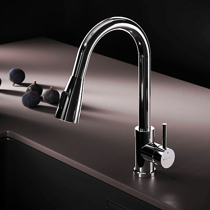 Смеситель для кухни Am.Pm X-Joy S F85B07500 выдвижной излив, хром