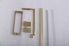 Душевой уголок Cezares Slider SLIDER-AH-1-90-100/110-BR-BORO 90x100/110 бронзовое, брашированное золото