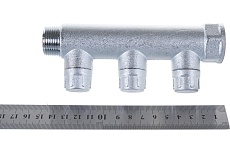 Запорный коллектор FAR 3/4&quot; с 3 отв. 1/2&quot; НР, плоск.присоед. FK 3870 3412TP