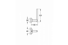 Держатель туалетной бумаги Grohe Essentials Cube 40623001