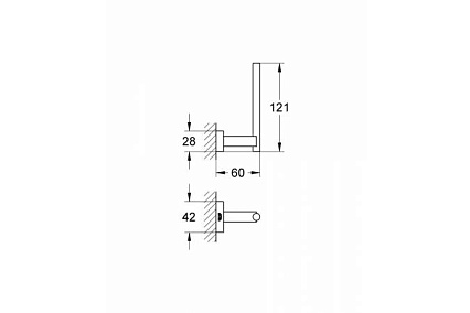 Держатель туалетной бумаги Grohe Essentials Cube 40623001