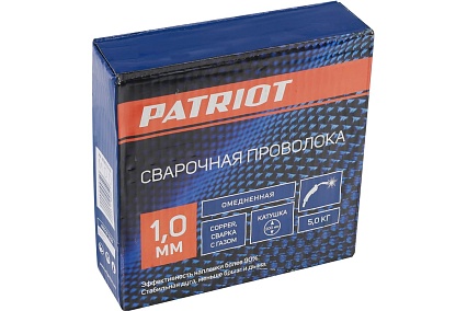 Проволока омедненная 1.0 мм, 5 кг Patriot 605002220