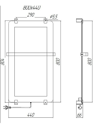 Полотенцесушитель электрический Allen Brau Infinity 80x44 см с рейлингом, медь браш, 00305011