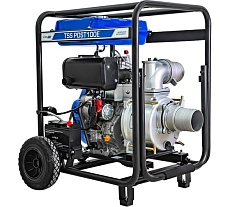 Мотопомпа дизельная ТСС PDST100E электростартер, АКБ 130152