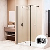 Душевая перегородка RGW Walk In WA-054B (WA-010B + Z-072B) 110x195 черный, прозрачное 351005413-14