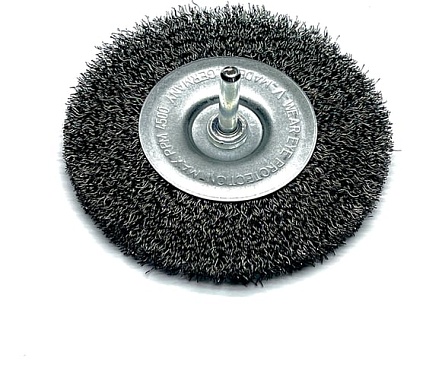 Щетка диск гофрированная Lessmann 100х10х0.25 мм, хвост-к 6 мм 410152