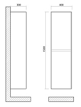 Мебель для ванной Art&Max Family-M 75 см, 3 ящика, Iron Stone