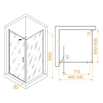 Душевой уголок RGW Stilvol SV-135 90x90 прозрачное, хром 703213599-11