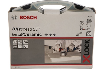 Набор алмазных коронок Dry Speed X-LOCK (25-68 мм; 5 шт.) Bosch 2608599037
