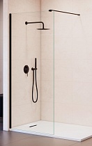 Душевая перегородка RGW Walk In WA-210B 110x195 с крючком для полотенца/халата, черный, прозрачное 351021011-14