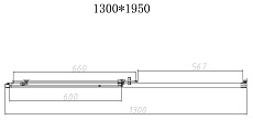 Душевая дверь Vincea Slim-N VDS-4SN130CLB 130x195 черный, прозрачная