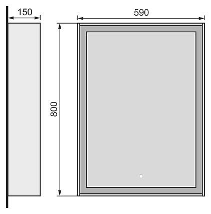 Зеркало Raval Frame 60 см Fra.02.60/W-DS дуб сонома