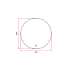 Зеркало ЗОВ 80x80 см с подсветкой ZD80