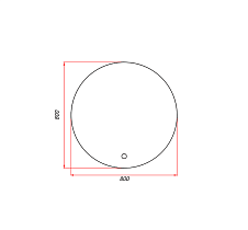 Зеркало ЗОВ 80x80 см с подсветкой ZD80