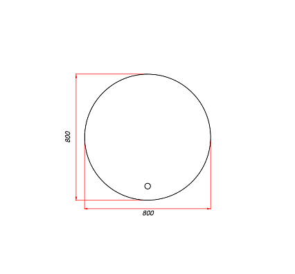 Зеркало ЗОВ 80x80 см с подсветкой ZD80