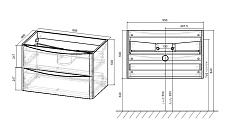 Тумба с раковиной Vincea Paola 100 см R.Wood