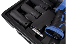 Пневматический ударный гайковерт Kraft 1/2 1450 н.м., в кейсе с головками KT 707014