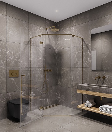 Душевой уголок Timo TTSSP-100/17C-8 100x100 прозрачный, матовое золото