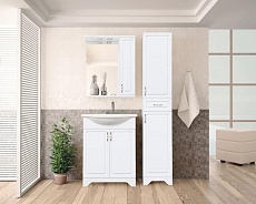 Зеркальный шкаф Style Line Олеандр-2 65 см белый