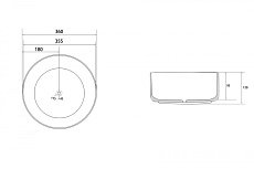 Раковина Abber Bequem AC2108MB 36 см матовый черный