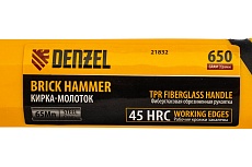 Кирка Denzel -молоток 650 г, фибергласовая обрезиненная рукоятка, 385 мм 21832