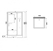 Душевая кабина Niagara Standart ST100/15Q/BK 100x100 стекло прозрачное, без крыши, без г/м